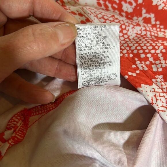 NVO Sport Women’s Short Sleeve Golf/Athletic Polo Shirt Orange/White Size Small - Picture 9 of 9